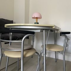 Dining table and two chairs