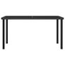 Garden Dining Table Black 140x70x73 cm Poly Rattan Image 2