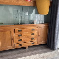 Fish tank + gear , real wood
