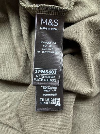 Size 10 Dark Green Top by Marks&Spencer