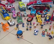 Large collection of Paw Patrol vehicles and figures