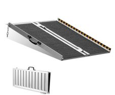 Wheelchair Ramp, 91.4 cm 362.9 kg Capacity, Non-Slip Aluminum Folding Threshold Ramp, Foldable Mobility Scooter Ramp Wheel Chair Ramp, Handicap Ramp for Home Steps, Stairs, Doorways