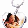 Personalised custom printed keyring with mirror valentines day gift present Image 2