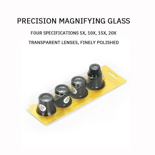 Watch Repair Tool Watch Repair 5 to 20 Times Magnifying Glass Goggles Goggles Watch Repairing Magnifying Glass Set 4PCS