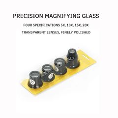 Watch Repair Tool Watch Repair 5 to 20 Times Magnifying Glass Goggles Goggles Watch Repairing Magnifying Glass Set 4PCS