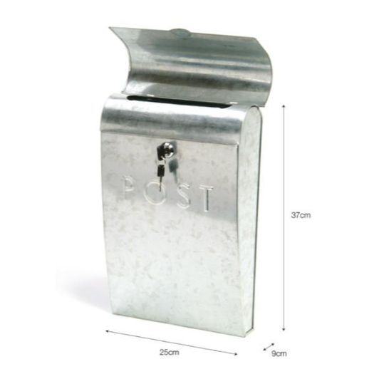 Classic Post Box with Lock Silver GT29