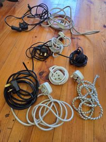 Job lot of plugs and wiring