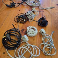 Job lot of plugs and wiring