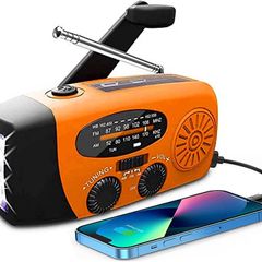RAPID DELIVERY Wind Up Solar Radio,Solarbaby Portable Hand Crank Radio with AM/FM, Emergency Radio with 2000 mAh Rechargeable Power Bank,SOS Alarm, LED Torch Dynamo Radio,USB Mobile Phone Charger for Camping Outdoor (FREE POSTAGE)