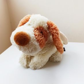 Russ ivory/brown "Cute n Soft" collection plush puppy dog  handbag