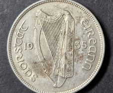 Ireland 1935 Silver Florin 2s Coin