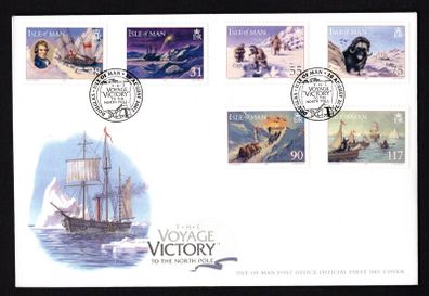 2007 Isle of Man International Polar Year The Voyage to the North Pole 1829-1833 Commemorative Stamps First Day Cover (FDC)