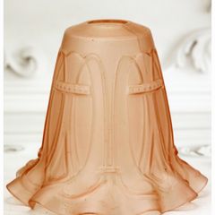 Antique Art Nouveau Pink Frosted Glass Lamp Shade: Replacement Lighting