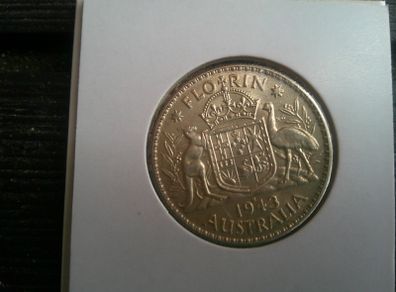 Australia .925 Silver Florin EF/Unc? 1943