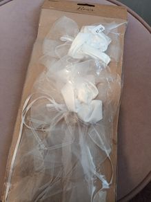 White wedding decorative bows