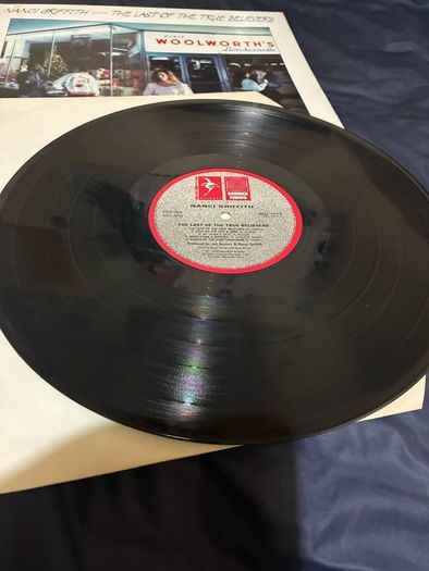 A Nanci Griffith record collection.