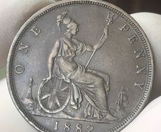 Great Britain 1 Penny 1882 H Good grade