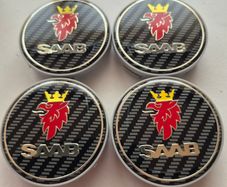 Saab carbon fibre centre caps - FREE POST