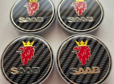 Saab carbon fibre centre caps - FREE POST