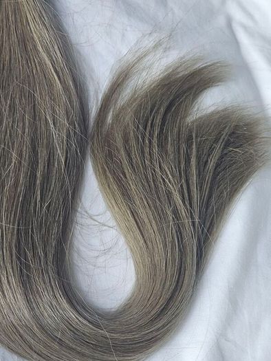 Hair extensions Ash grey 130g