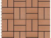 22 pcs Decking Tiles 30x30 cm 2 sqm WPC Brown
