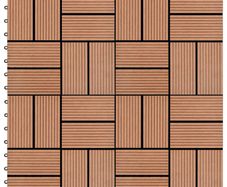 22 pcs Decking Tiles 30x30 cm 2 sqm WPC Brown
