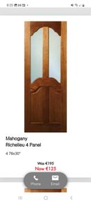 Solid Mahogany Unglazed Doors