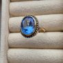 Ring gold 9k 375  with blue amethyst size L (51)( around 6g) Image 2