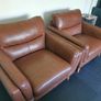 Bianca Brown Leather Armchair Image 2