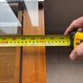 L-Shaped Corner Desk - Glass Top and Solid Wood Image 3