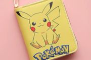 Anime Pokemon Pikachu Wallet PU Cute Cartoon Fashion Coin Purse Compact Zip Wallet Card Holder Mini Coin Purse Children's Gifts
