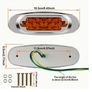 6pcs LED Side Marker Lights for Trucks & Trailers - 16 LEDs, Dual Mode (Steady On + Flash), Image 4