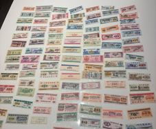 100 PCS China Different Food Coupon , Real Notes Mix Grade Lot Chinese Rice Bill Meat Coupons Note Original Stamp