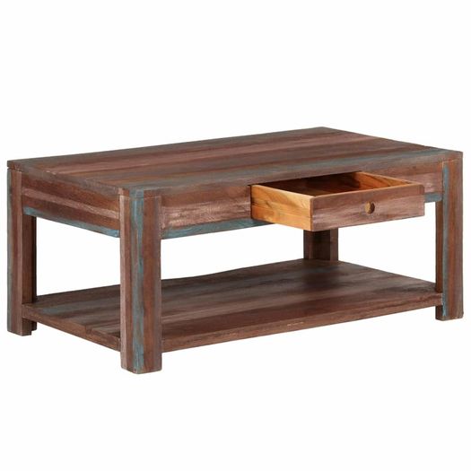 Coffee Table Solid Wood Vintage 88x50x38 cm
