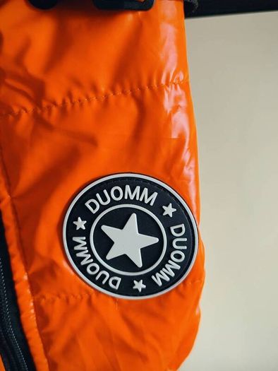 DUOMM Waterproof Dog Puffer Jacket with Integrated Harness Size Medium Like New