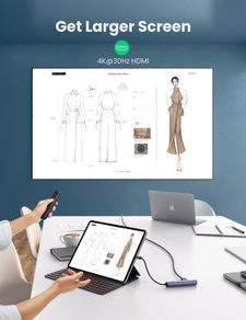Ultra Slim 5 In 4k 1 Usb-c To 2 Usb (3.0)+hdmi+rj45 +pd