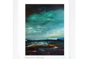 Abstract Dalkey Island large framed print, by artist Helen Mathews
