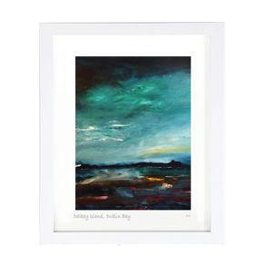 Abstract Dalkey Island large framed print, by artist Helen Mathews