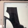Zara Woman's Black Leather & Mesh open toe ankle bootie Image 6