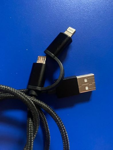 iPhone Samsung 2 in 1 for iPhone and Micro USB Cable Charger