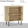 Buffet Storage Cabinet for Living Room, Kitchen Cupboard with Tambour Sliding Door Image 2