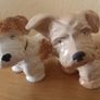 Two Sylvac Glased Porcelain Pottery Dogs Very Very Collectable Made In The Uk 1930's  In Perfect Condition ! Image 7