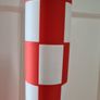 Large 1m Red & White Rocket Sculpture Tintin Style Retro Pop Art Floor Decor Image 3