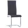 Cantilever Dining Chairs 2 pcs Black Fabric Image 2