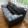 Black Leather Couch Image 2