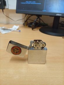 Vintage Kingsway chrome Petrol Lighter. Isle of Man / Manx Interest. Absolutely beautiful Zippo.