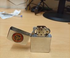 Vintage Kingsway chrome Petrol Lighter. Isle of Man / Manx Interest. Absolutely beautiful Zippo.