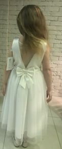 Like new tulle Sly communion dress with bow 128 cm