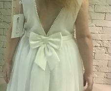 Like new tulle Sly communion dress with bow 128 cm