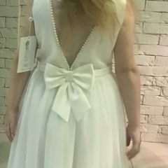 Like new tulle Sly communion dress with bow 128 cm